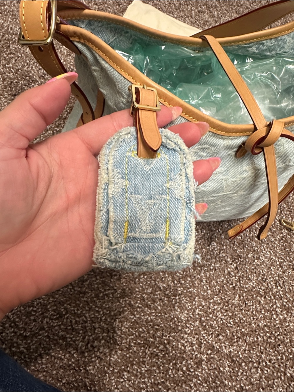 Louis Vuitton carryall pm denim - Picture 4 of 9